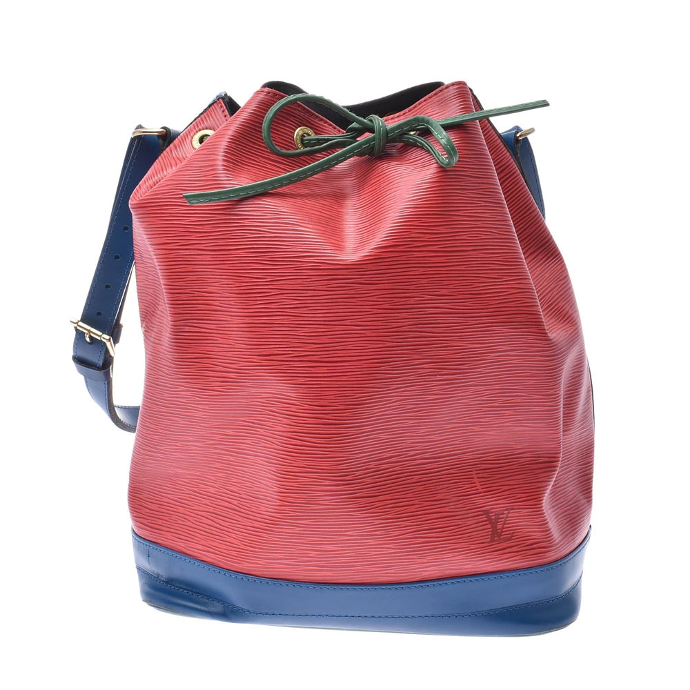 LOUIS VUITTON Epi Noe Tricolor Red Blue Green Leather Shoulder Bag